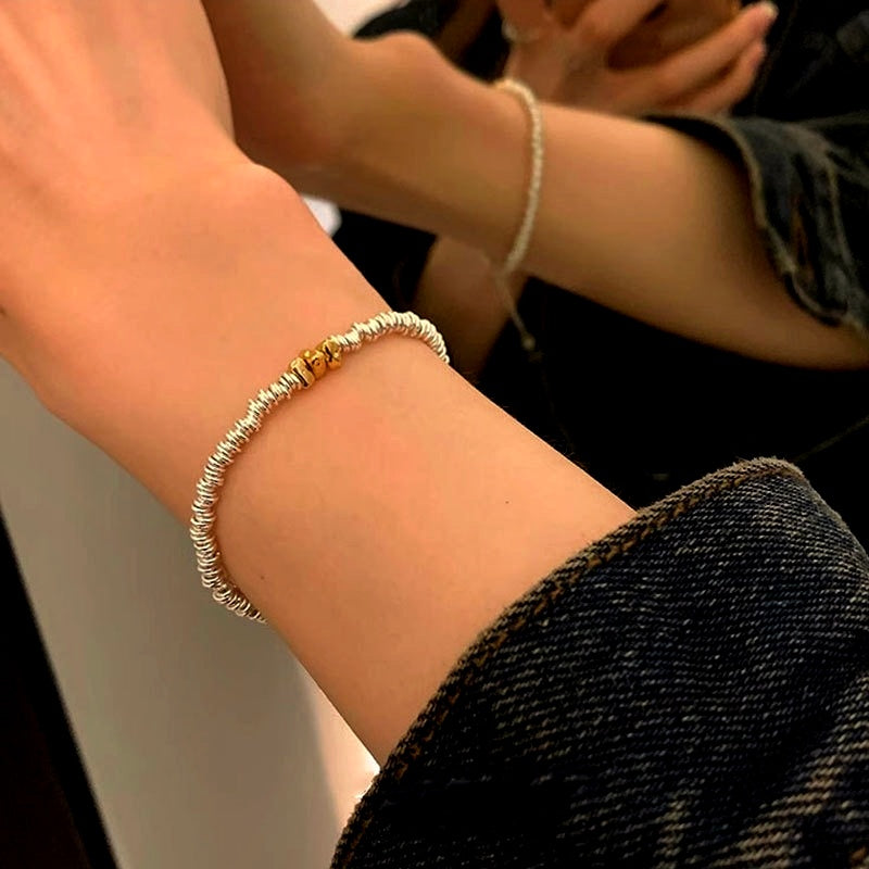 Sterling Silver Cheese Broken Silver Bracelets