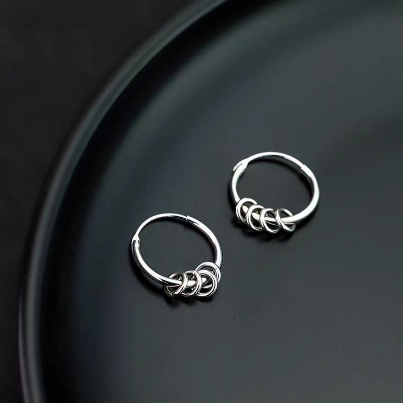 Sterling Silver Circle Earrings