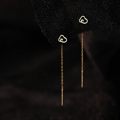 Sterling Silver Cloud Threader Earrings