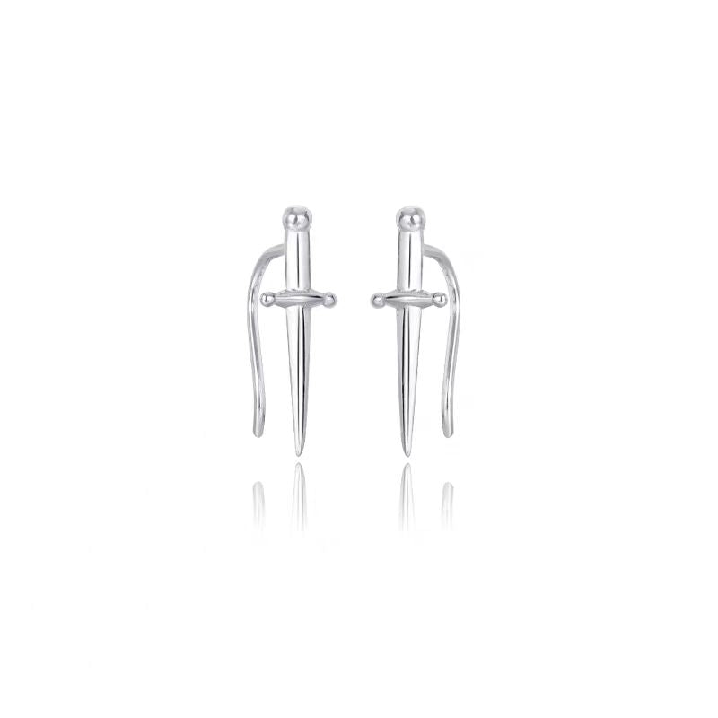 Sterling Silver Cross Earrings