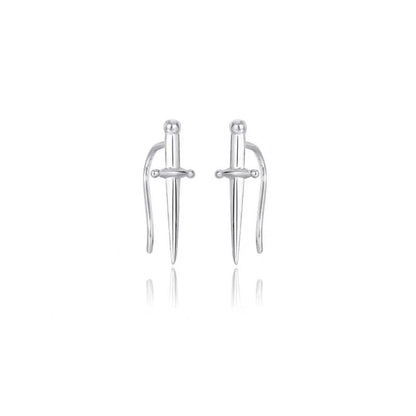 Sterling Silver Cross Earrings