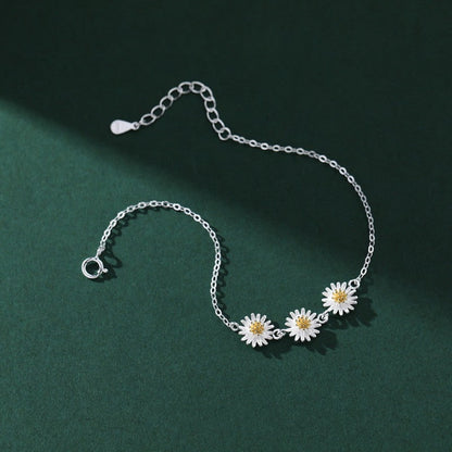 Sterling Silver Daisy Bracelets