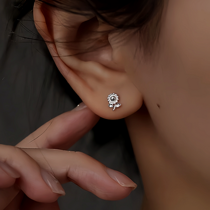 Sterling Silver Diasy Stud Earrings