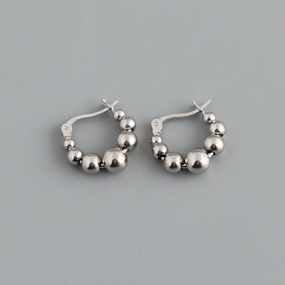 Sterling Silver Elegant Ball Earrings