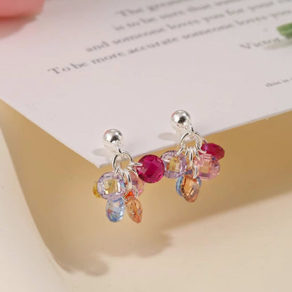 Sterling Silver Elegant Crystal Tassel Earrings