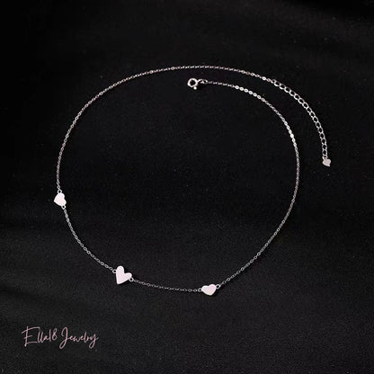 Sterling Silver Elegant Heart-Design Necklaces