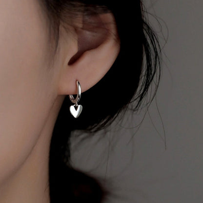 Sterling Silver Elegant Heart Earrings