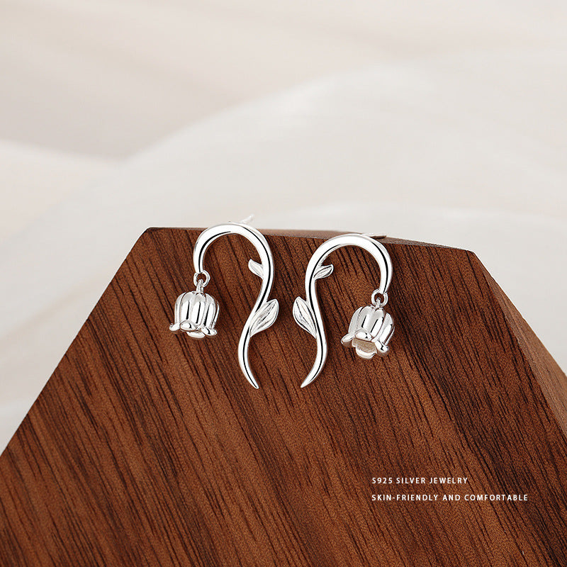 Sterling Silver Elegant Lily Of The Valley Earrings