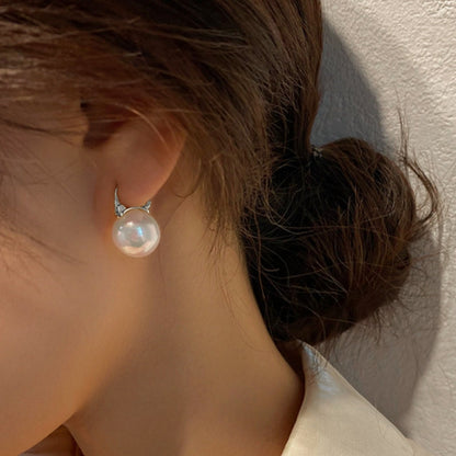 Sterling Silver Elegant Pearl Earrings