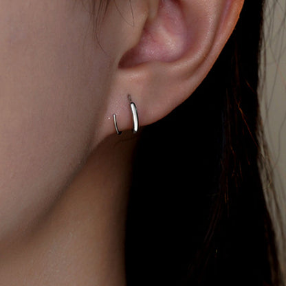 Sterling Silver Elegant Simple Spiral Earrings