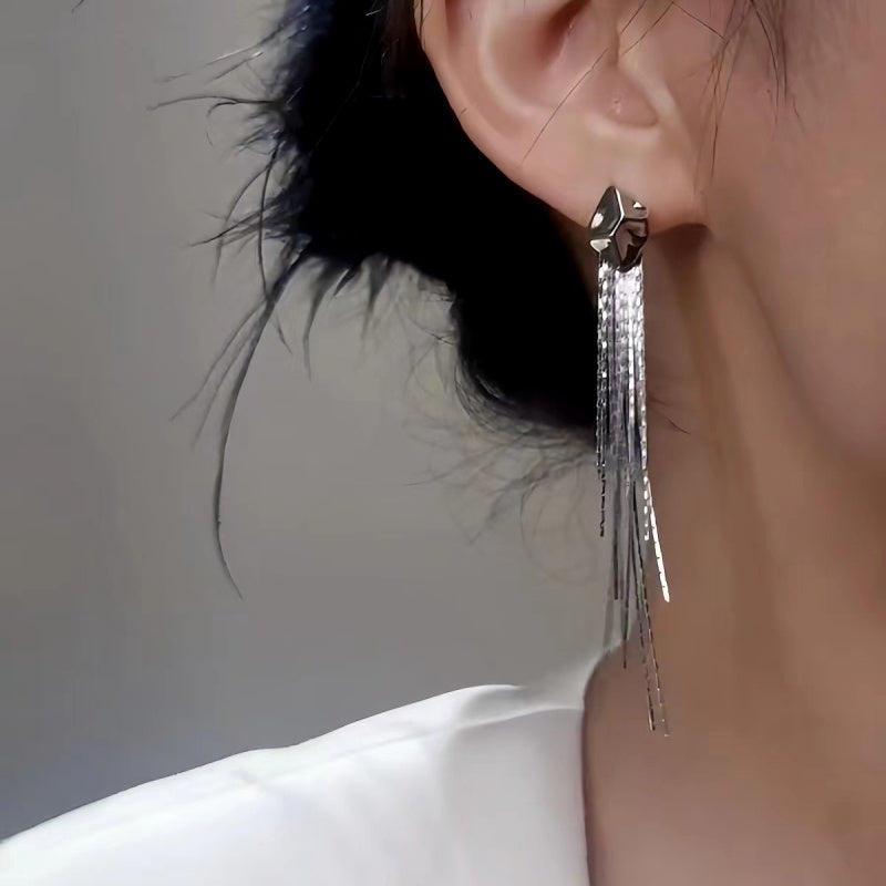 Sterling Silver Elegant Tassel Earrings