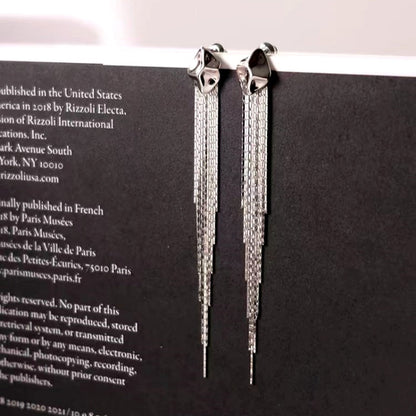 Sterling Silver Elegant Tassel Earrings