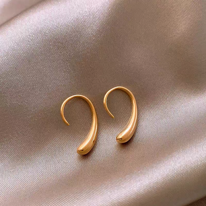 Sterling Silver Elegant Water Drop Ear Hooks