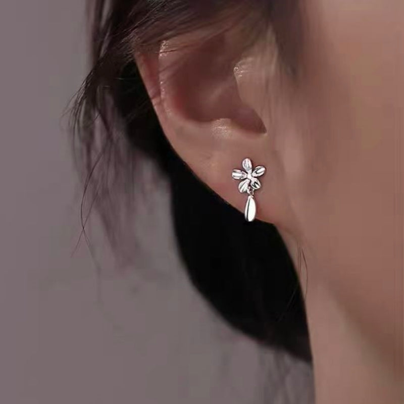 Sterling Silver Flower Stud Earrings