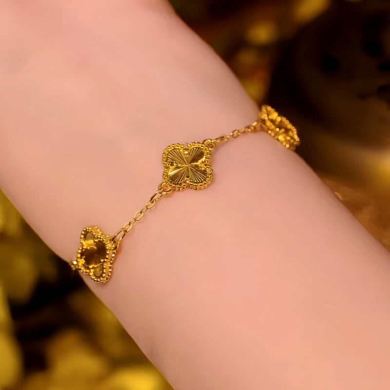 Sterling Silver Four-Leaf Clover Bracelet