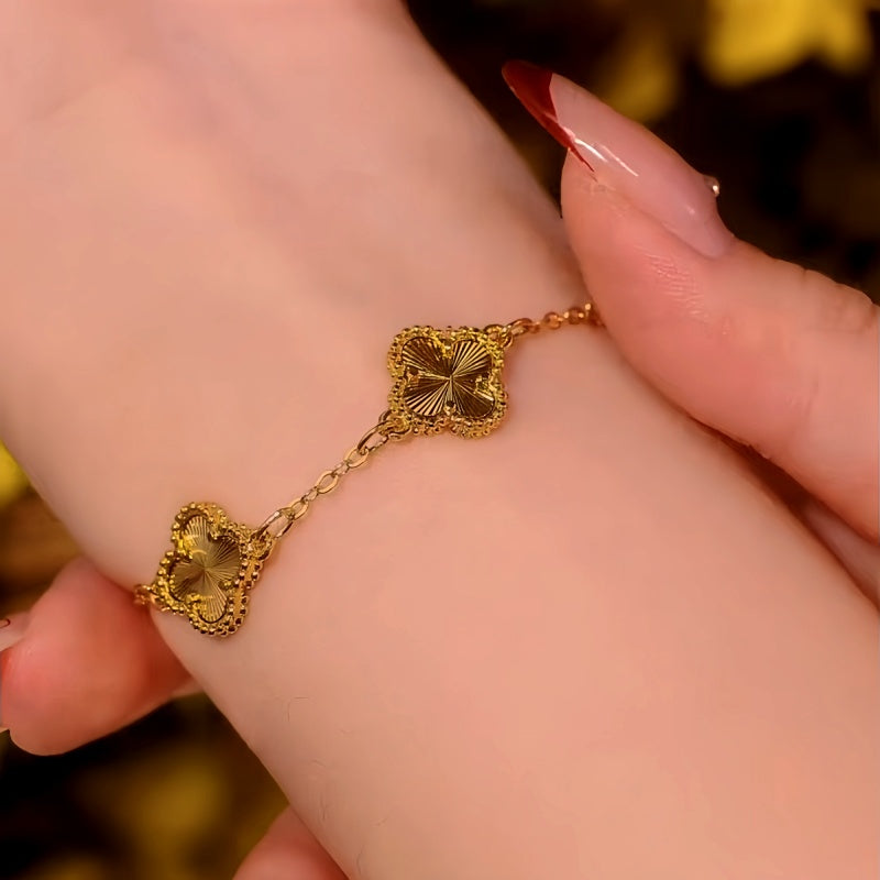 Sterling Silver Four-Leaf Clover Bracelet
