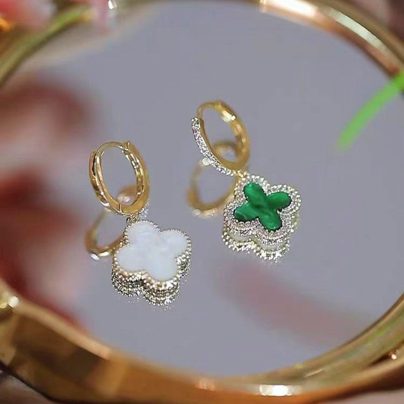 Sterling Silver Four-Leaf Clover Earrings