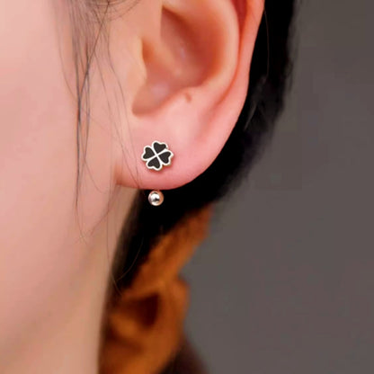 Sterling Silver Four-Leaf Cover Studs