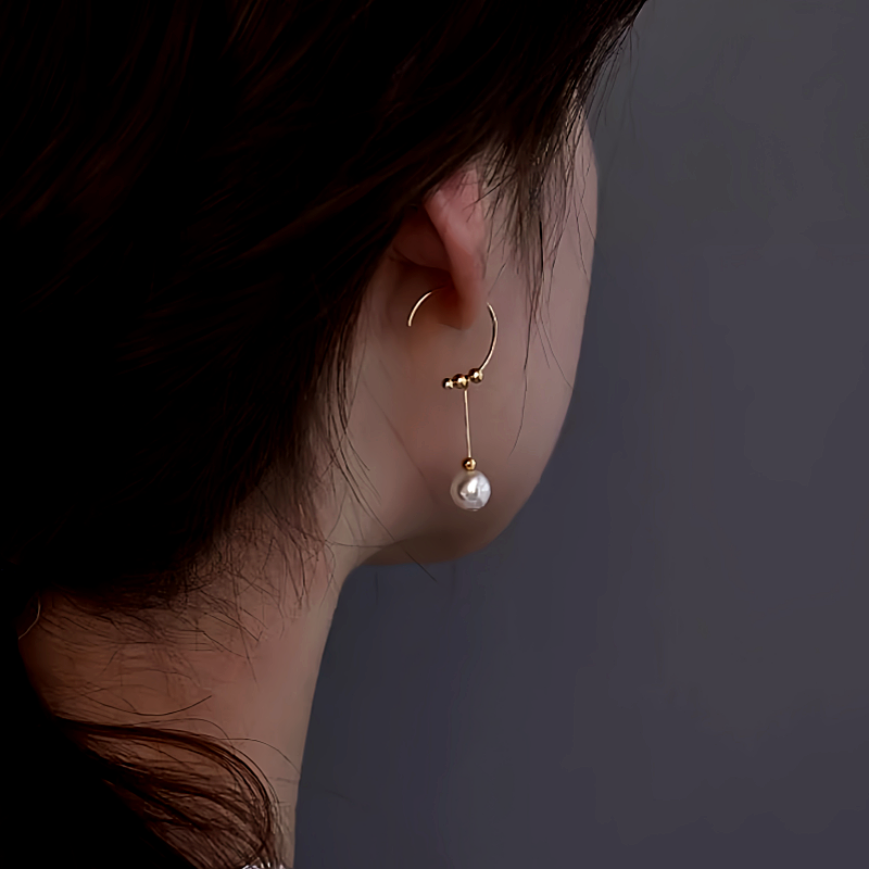 Sterling Silver Geometric Bead Earrings