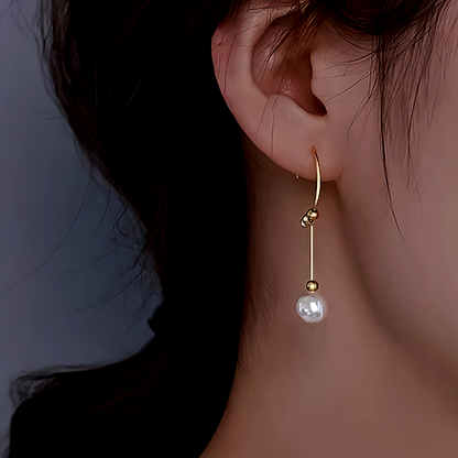 Sterling Silver Geometric Bead Earrings