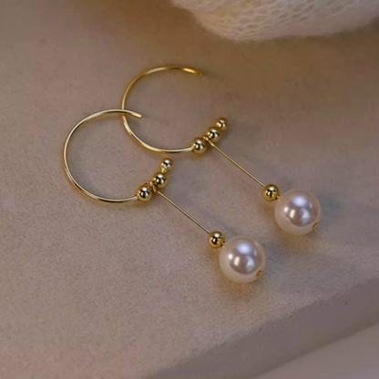 Sterling Silver Geometric Bead Earrings