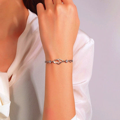 Sterling Silver Heart-Design Bracelets