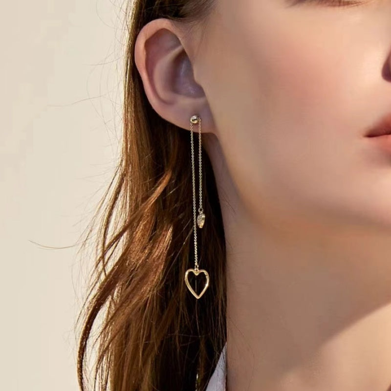 Sterling Silver Heart-Design Earrings