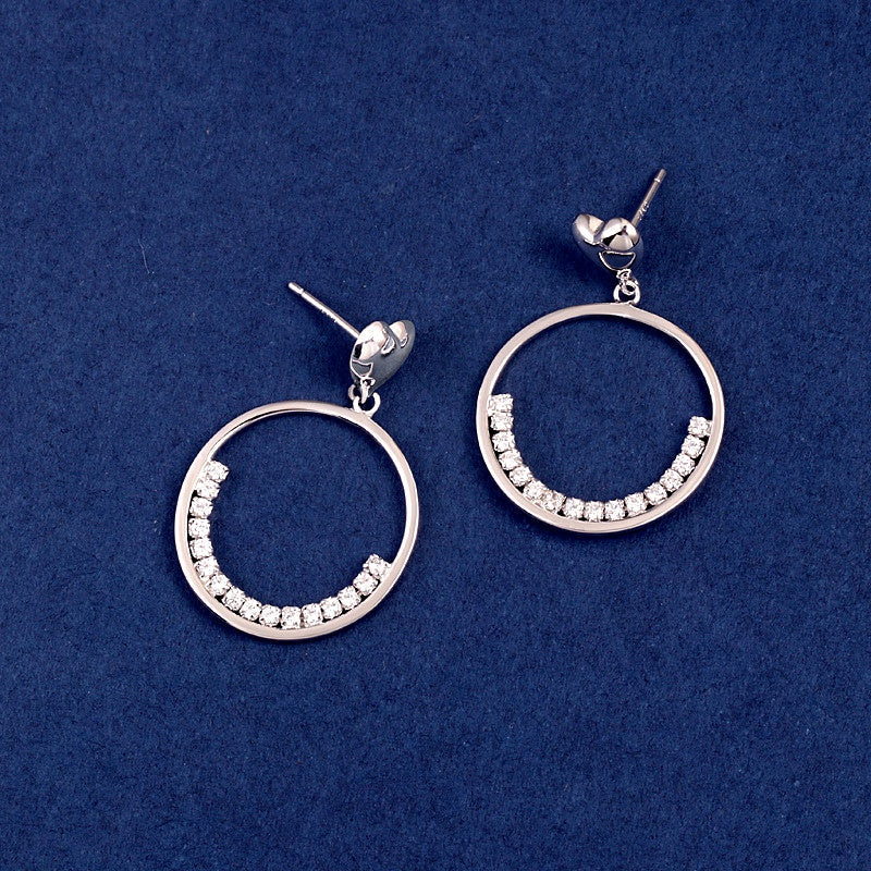 Sterling Silver Heart-Design Earrings