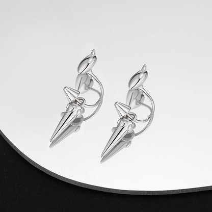 Sterling Silver Heart-Design Earrings