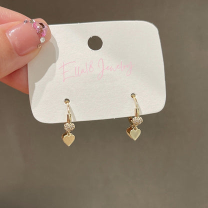 Sterling Silver Heart-Design Earrings