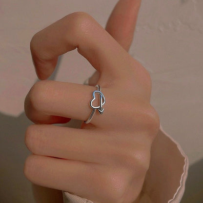 Sterling Silver Heart-Design Rings