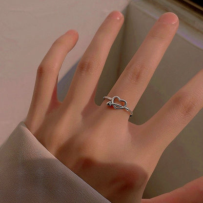 Sterling Silver Heart-Design Rings