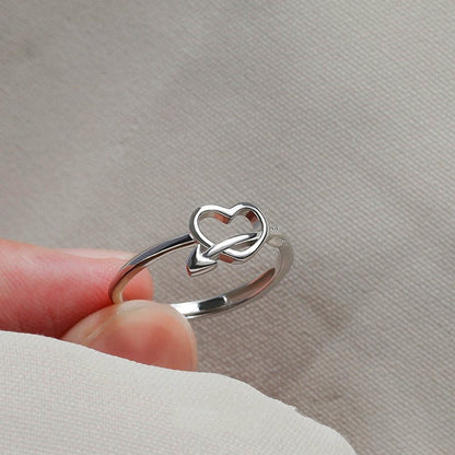 Sterling Silver Heart-Design Rings