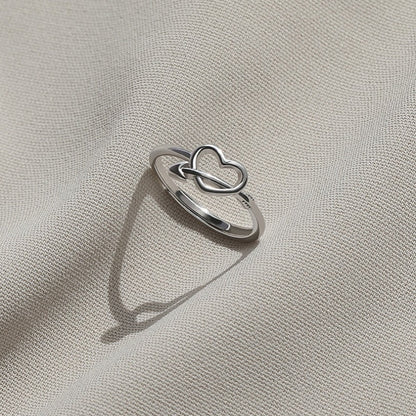 Sterling Silver Heart-Design Rings
