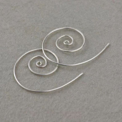 Sterling Silver Hoop Threader Earrings