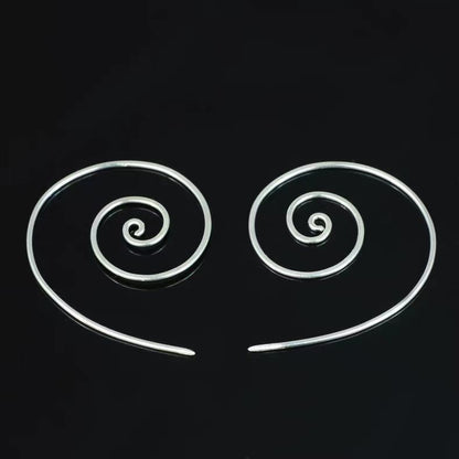 Sterling Silver Hoop Threader Earrings