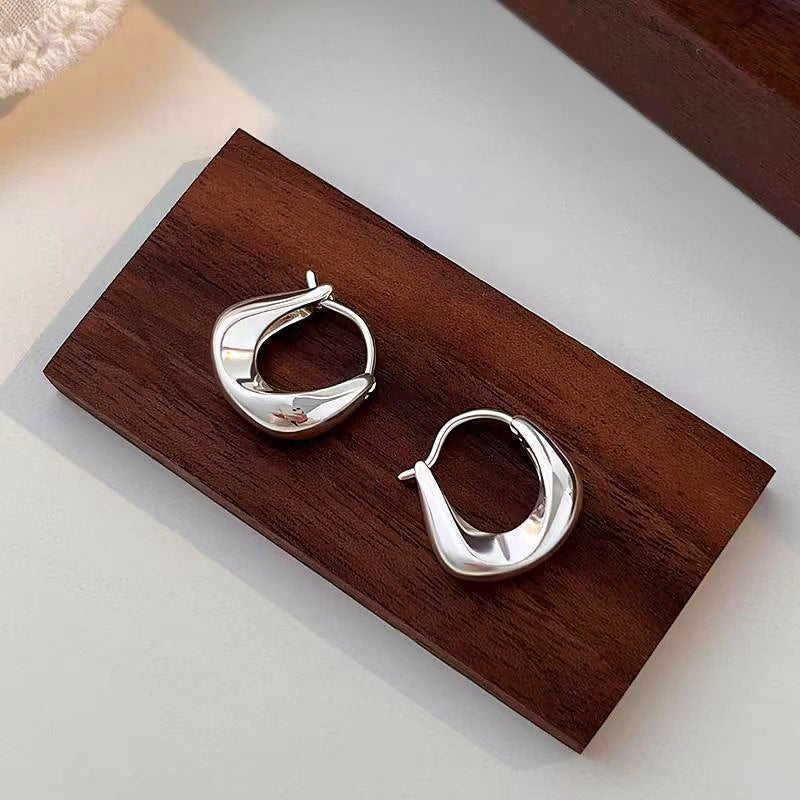 Sterling Silver Irregular Earrings