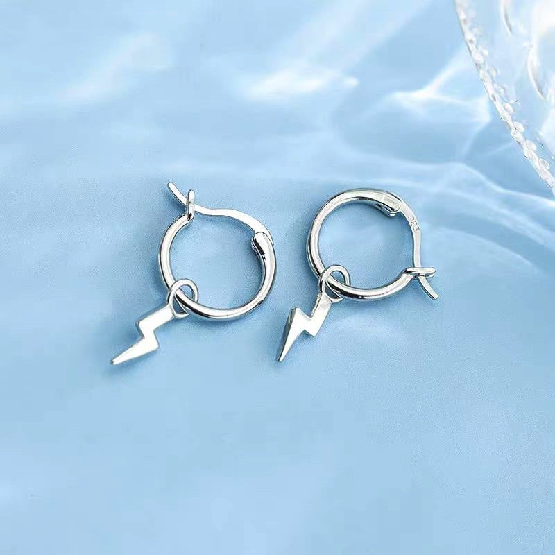 Sterling Silver Lightning Earrings