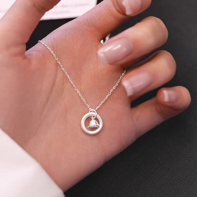 Sterling Silver Lily Of The Valley Hoop Necklace