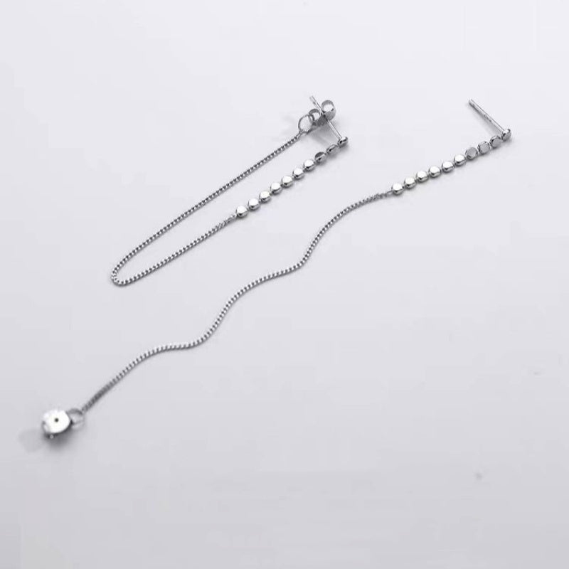 Sterling Silver Long Chain Earrings