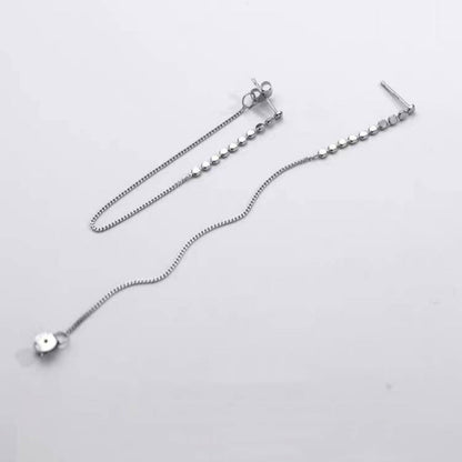 Sterling Silver Long Chain Earrings