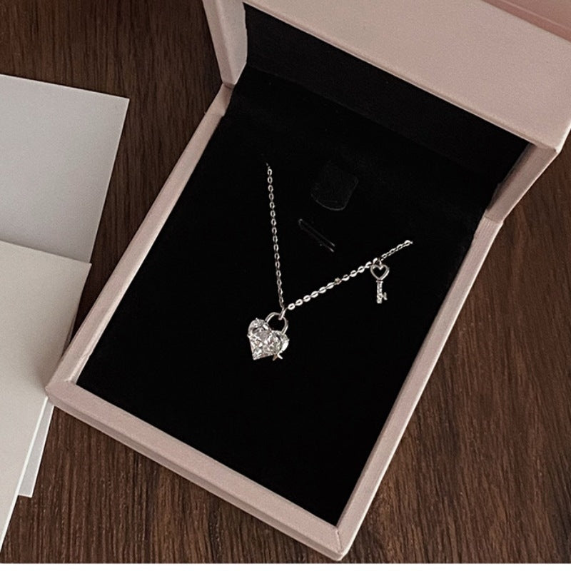 Sterling Silver Love Key Necklace