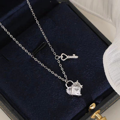Sterling Silver Love Key Necklace