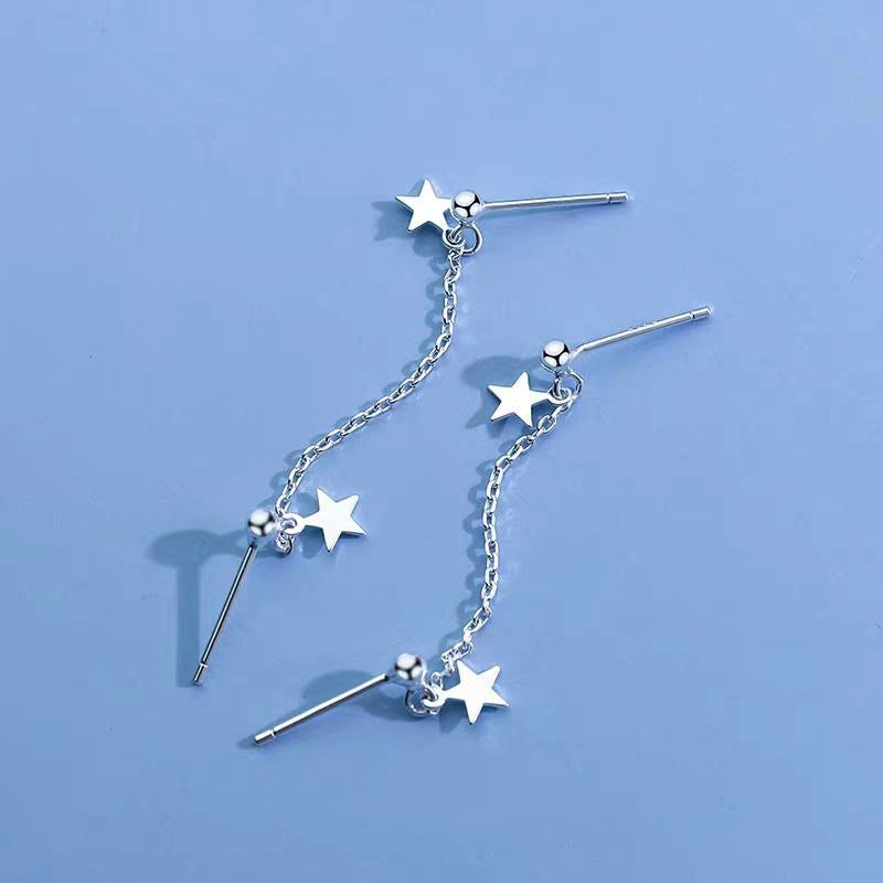 Sterling Silver Lovely Star Earrings