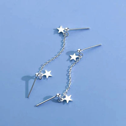 Sterling Silver Lovely Star Earrings