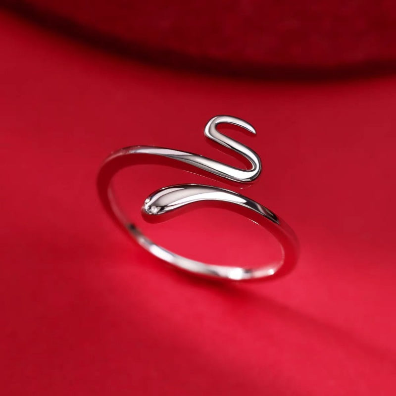 Sterling Silver Luxury Adjustable Snake Rings