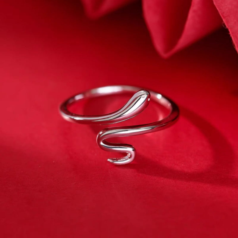 Sterling Silver Luxury Adjustable Snake Rings