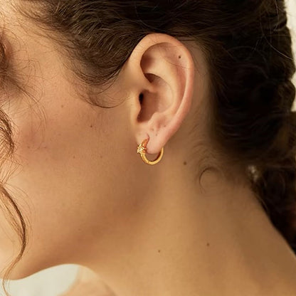 Sterling Silver Luxury Asymmetrical Star Earrings