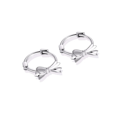 Sterling Silver Luxury Bow Earrings