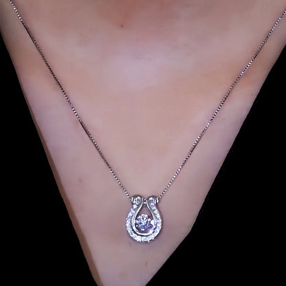 Sterling Silver Luxury Diamond Necklace